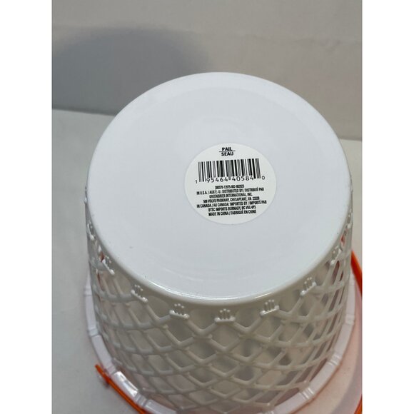 Basketball basket bucket hoop pail with handle plastic Easter Halloween set of 3 - Picture 5 of 8
